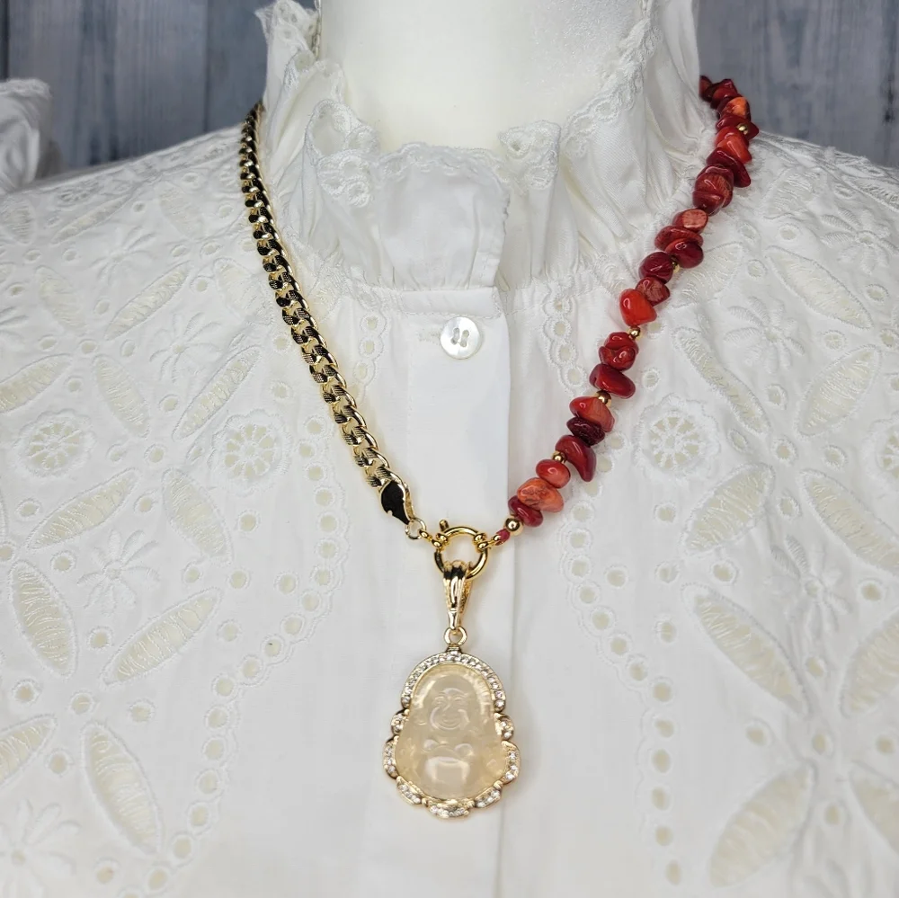 Handmade jewelry,  budda necklace. - Picture 7 of 11